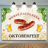 Deutsch Wurst Party Immer Oktoberfest Hintergrund Dekor